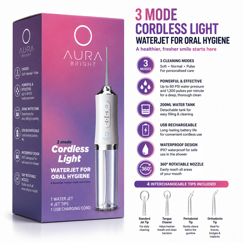 Aura bright water flosser - water,